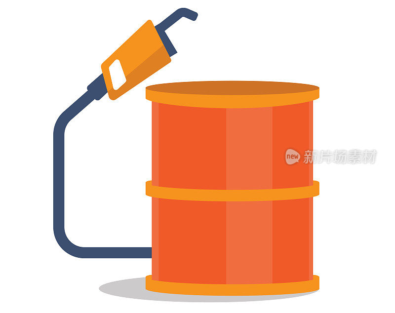 Oil barrel with gas pump vector illustration